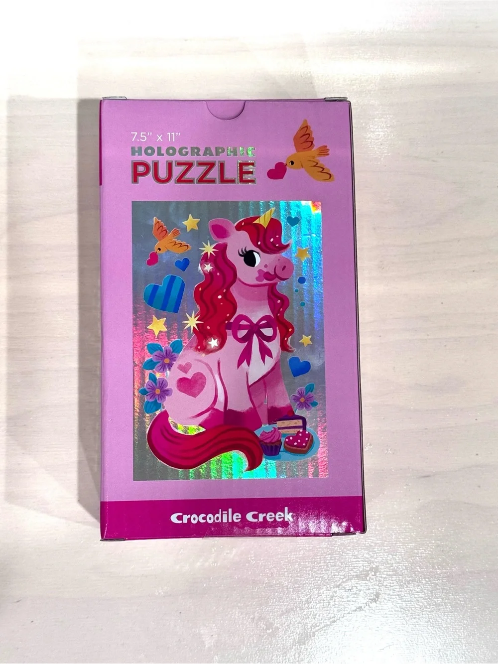 Crocodile Creek Holographic Unicorn Puzzle 50 Pc NWT